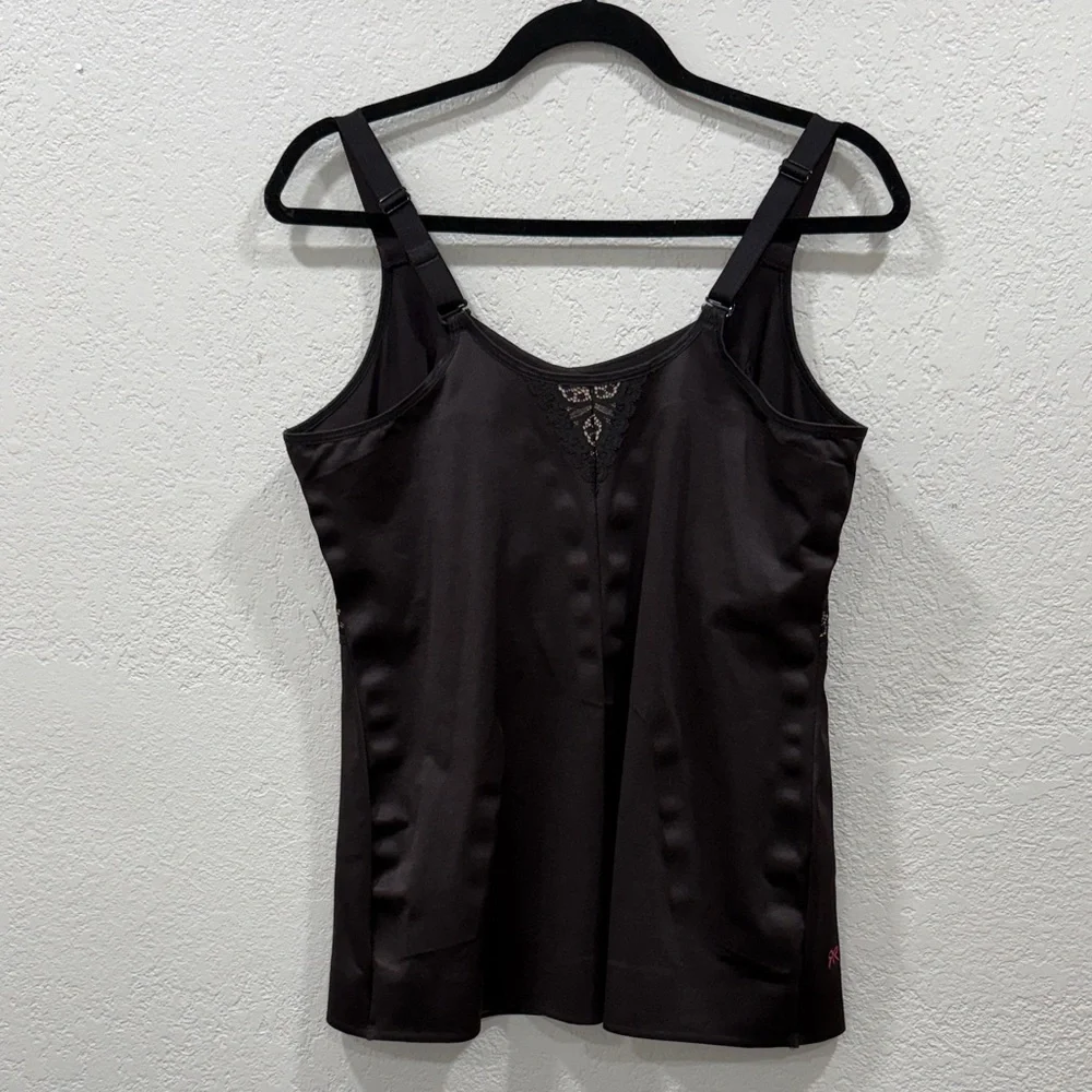 Ruby Ribbon Black Lace Cami - Picture 2 of 8